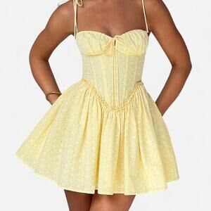 Yellow babyboo corset dress corsetdress